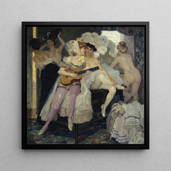 Behind the scenes - Leo Putz — framed artwork on a wall
