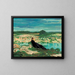 Lyndra au bord du bassin bleu, Dorset - Derwent Lees — framed artwork on a wall
