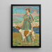 Portrait of Elizabeth Lipczinski with her dog Fanny - Derwent Lees — framed artwork on a wall