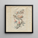 Floral Embroidery Design for the Lyon Silk Factory - Jean — framed artwork on a wall