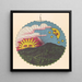 Sunset Lantern Design - Anonymous — framed artwork on a wall