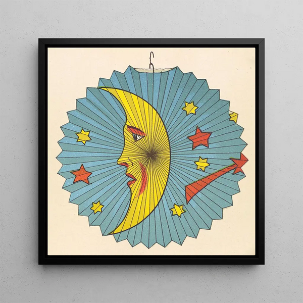 Reproduction of the painting Design of moon lantern and stars - Anonymous