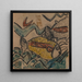 Fish design painting for a ceramic plate - Holcha Krake — wall display of the artwork