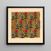 Design floral géométrique stylisé pour textile imprimé - Anonyme — framed artwork on a wall