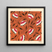 Floral design painting for printed textile - Anonymous — framed artwork on a wall