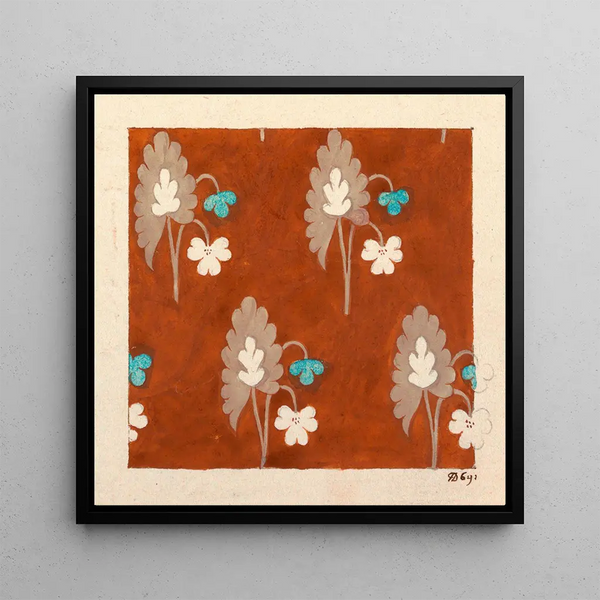 Reproduction of the painting Design floral for textile printed, Pl XLII - Anonymous