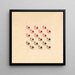 Geometric design painting for printed textile - Anonymous — framed artwork on a wall