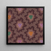 Textile design painting with clover knots framed by a honeycomb pattern intertwined with beads - Anonymous