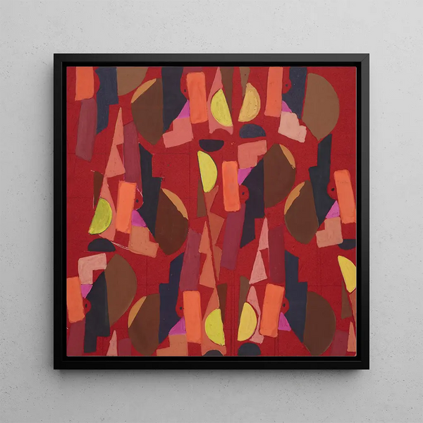 Design textile sans titre n° VI - Frances Hodgkins — framed artwork on a wall