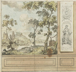 Dessin de conception pour un mur de chambre avec variante collée - Jurriaan Andriessen