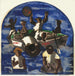 Drawing preparatory for L'exploitation de l'or - Cândido Portinari — displayed in an interior