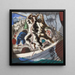 Drawing preparatory for the discovery of the earth - Cândido Portinari — framed artwork on a wall