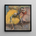 Two Yellow and Pink Dancers - Edgar Degas — framed artwork on a wall