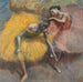 Two Yellow and Pink Dancers - Edgar Degas — artwork view