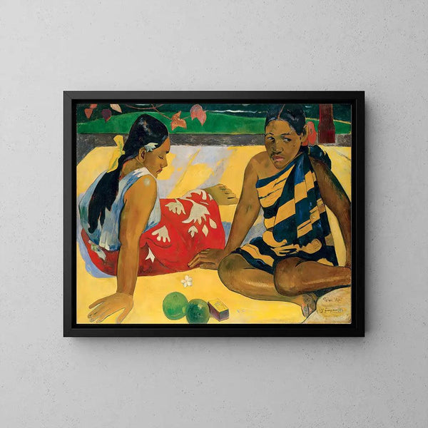 Reproduction of the painting Two Tahitian Women - Paul Gauguin