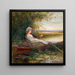 Deux Figures dans un Bateau - Charles James Lewis — framed artwork on a wall