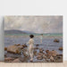 Reproduction of the painting Two Bathers on a Rocky Beach - Paul Fischer
