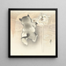 Two Dogs Playing - Ohara Koson — framed artwork on a wall