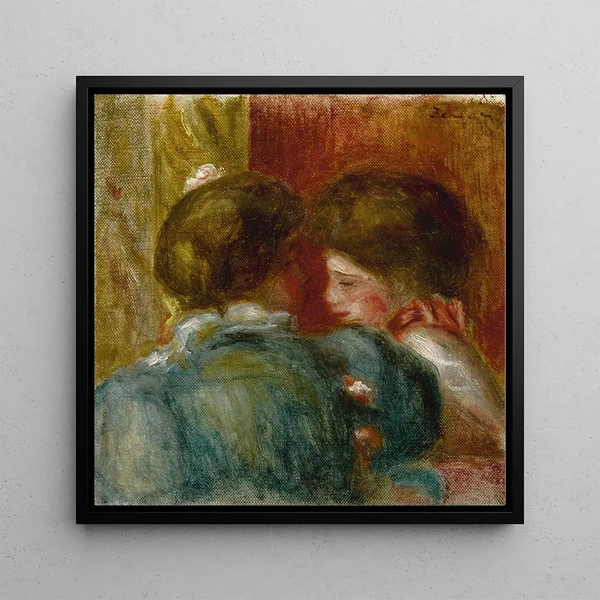 Two Women - Pierre-Auguste Renoir — framed artwork on a wall