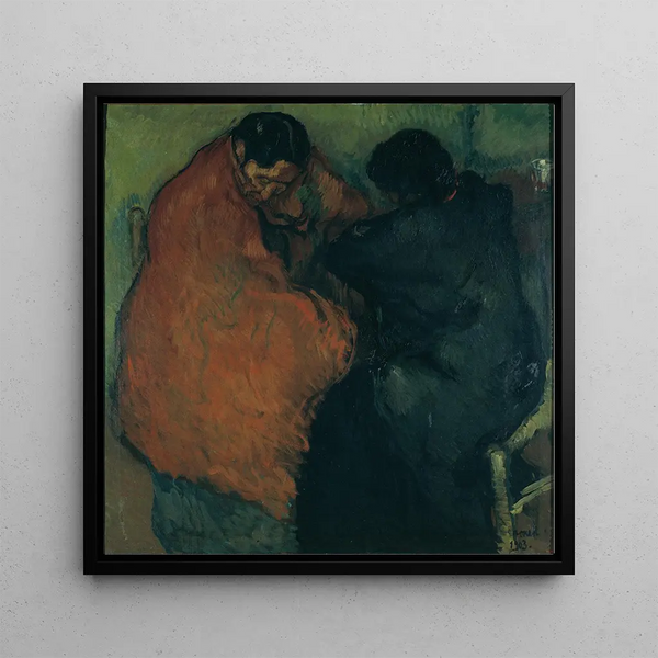 Two Gypsy Women - Isidre Nonell — framed artwork on a wall