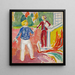 Two women near the veranda steps - Edvard Munch — framed artwork on a wall