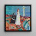 Two women on the shore - Edvard Munch — framed artwork on a wall