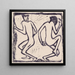 Two Dancing Figures - Christian Rohlfs — framed artwork on a wall