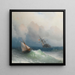 Two ships at sea - Ivan Konstantinovich Aivazovsky — framed artwork on a wall