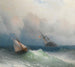 Two ships at sea - Ivan Konstantinovich Aivazovsky — artwork view