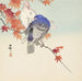 Two pigeons on an autumn branch - Ohara Koson — displayed in an interior