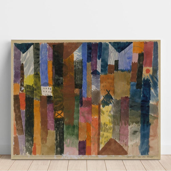 Reproduction of the painting in front of the city - Paul Klee