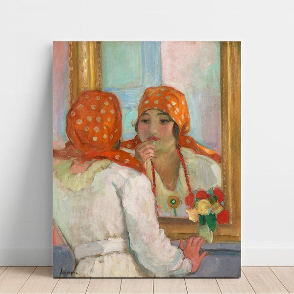 Reproduction of the painting of Devant le Miroir à l'Île-d'Yeu - Henri Lebasque