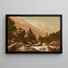 Mountain landscape painting with stream - DeWitt Clinton Boutelle — framed artwork on a wall