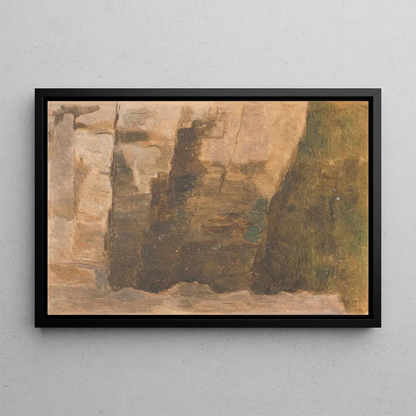 Brown Rocks - Dezider Czader — framed artwork on a wall