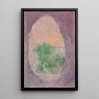 Landscape Painting I - Dezider Czader — framed artwork on a wall