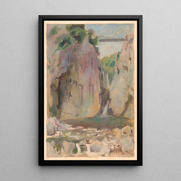 Reproduction of the painting Landscape with a Waterfall - Dezider Czader