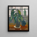 a rubber plant on the windowsill - Dezső Czigány — framed artwork on a wall