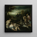 Diane et Actéon - Jacopo Bassano — framed artwork on a wall