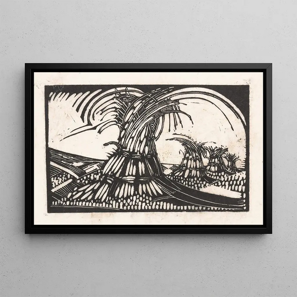 Korenschoven à Ede - Dick Ket — framed artwork on a wall