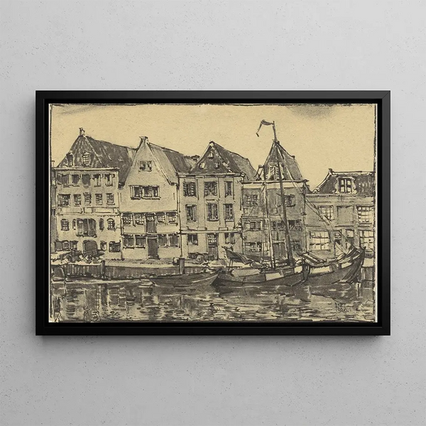 Quai des ferries à Hoorn - Dick Ket — framed artwork on a wall