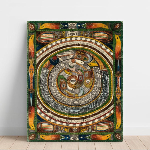 Reproduction of the painting Die Wanduhr-Schlange. Ein Zohohrn Stund Lang - Adolf Wölfli
