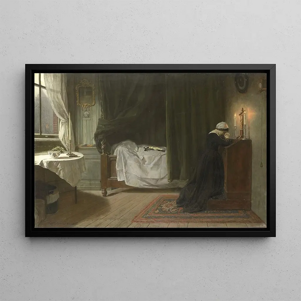 Prayer for the Deceased - Diederik Franciscus Jamin — framed artwork on a wall