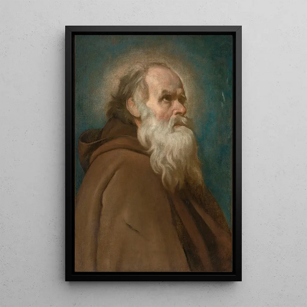 Saint Antoine Abbé - Diego Velázquez — framed artwork on a wall