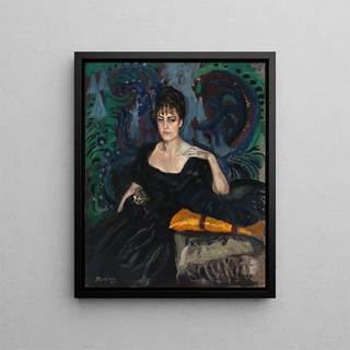 Portrait of a seated woman - Dietrich Wilhelm Alberts — framed artwork on a wall