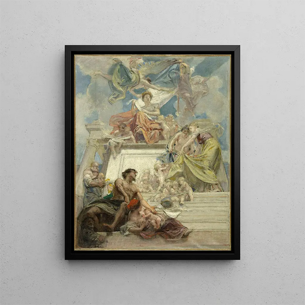 La Ville de Paris instruisant ses enfants - Diogène Maillart — framed artwork on a wall