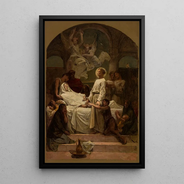 La mort de sainte Monique - Diogène Maillart — framed artwork on a wall