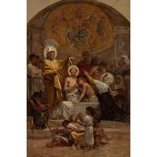 The Baptism of Saint Augustine - Diogène Maillart — artwork view