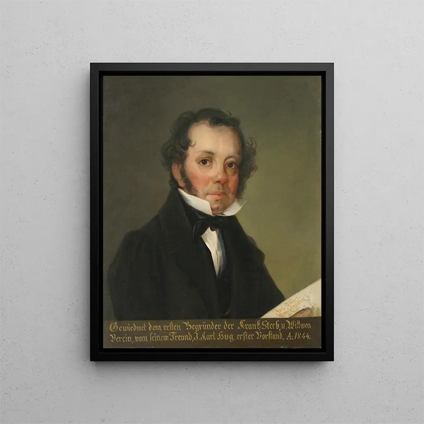 Portrait of Joseph Dilger - Dionys Ganter — framed artwork on a wall