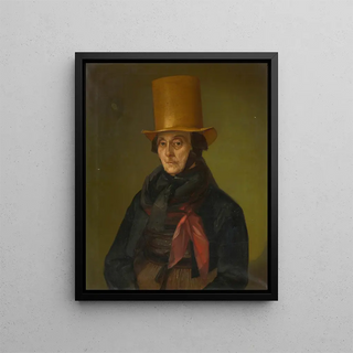Portrait of Scholastika Rombach née Fehrenbach - Dionys Ganter — framed artwork on a wall