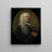 Portrait painting of Adriaen Paets, director of the Rotterdam Chamber of Commerce of the Dutch East India Company, elected in 1734 - Dionys van Nijmegen — framed artwork on a wall